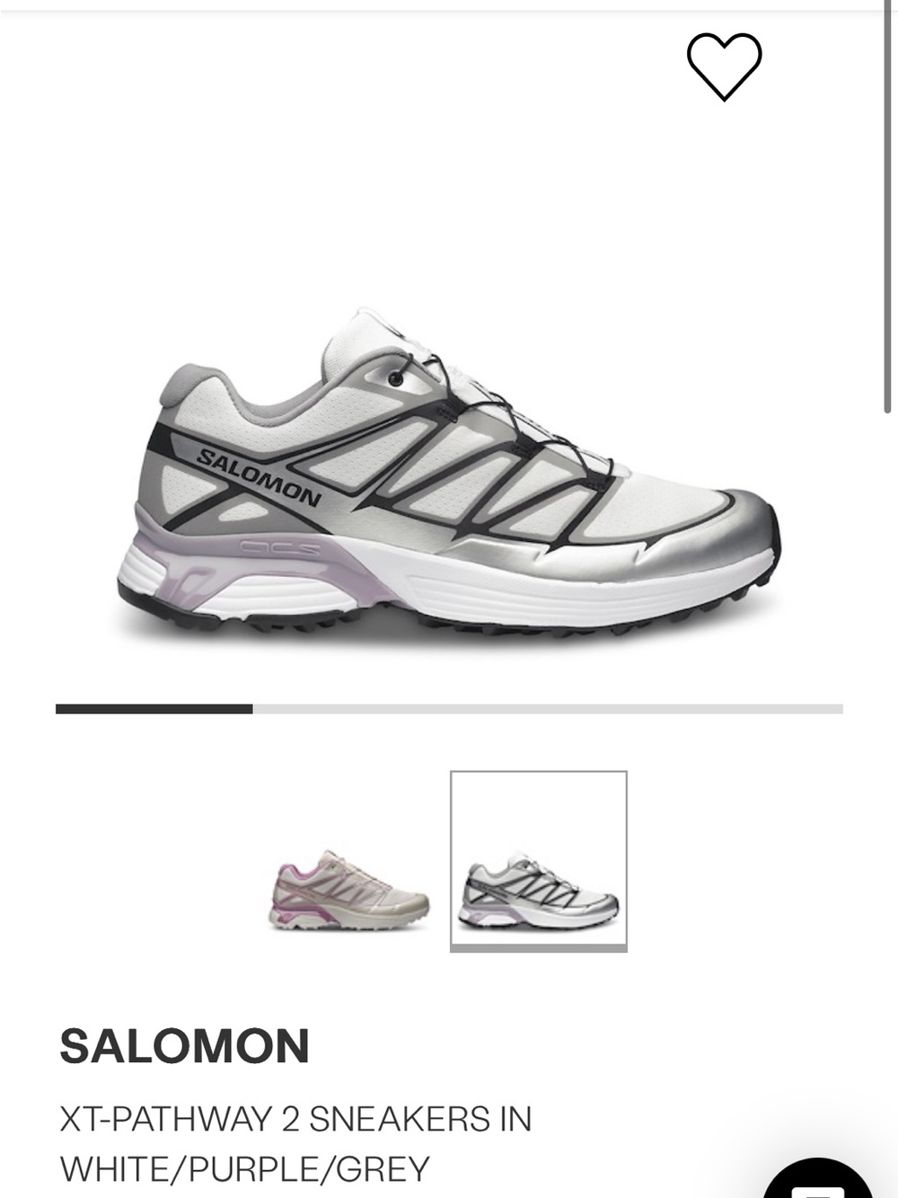 Salomon XT pathway 2 Women's Sneakers in White, Purple & Gray